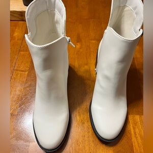 New, Cute bright white booties
